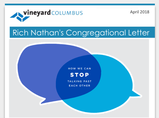 Vineyard Columbus - Congregational Newsletter